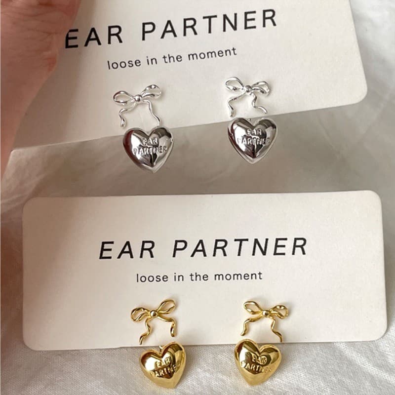 ต่างหูเงินสเตอร์ลิง 925 แบบ bowknot สำหรับสุภาพสตรี พร้อมขายส่งเป็นของขวัญ รูปที่ 1
