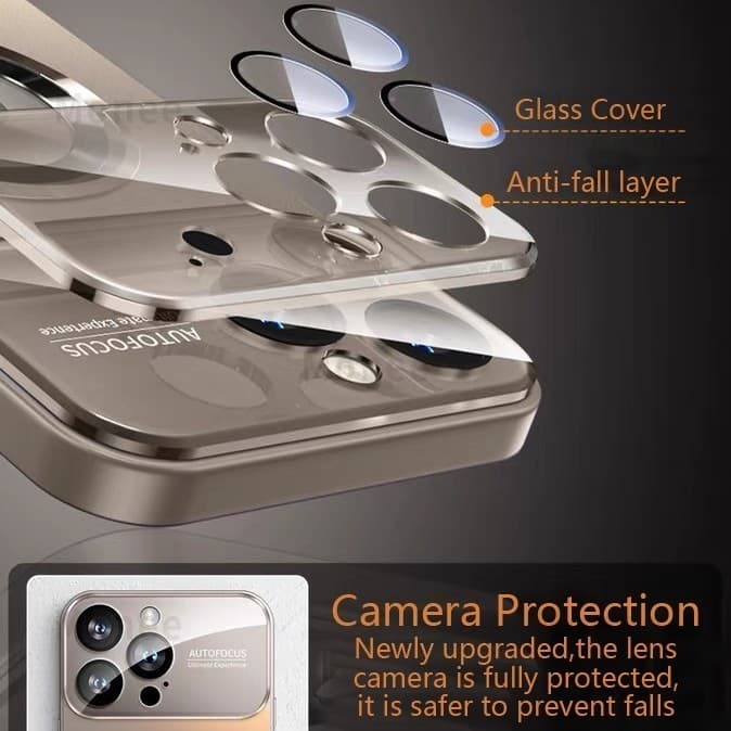 Magnetic Hard Casing Case สําหรับ iPhone 15 PRO MAX 14 PRO MAX 13 12 11 16 PRO MAX 15 Plus Anti drop พร้อมเลนส์กล้องป้องกันไร้สายชาร์จ Matte กันกระแทกเคสโทรศัพท์ปลอก รูปที่ 2