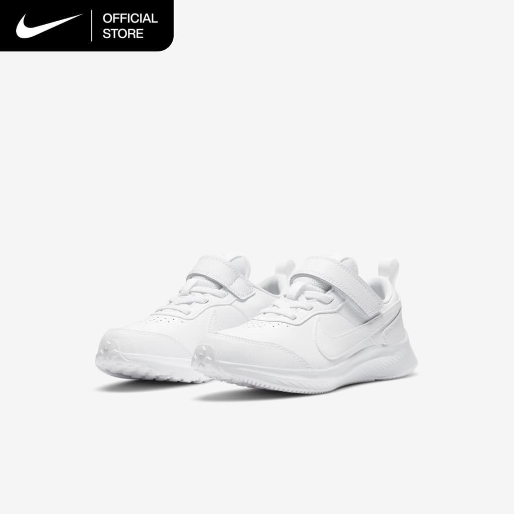 Nike Younger Kids' Varsity Leather Shoes - White รูปที่ 6