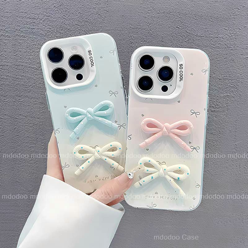 เคส For VIVO V70 V60 V50 V40 Lite V40E V30E V29E V27E S1 V30 Pro V29 V27 V25 5G V25E V23E V23 V20 V21E 4G Y200 Y100 X100 X90S X90 X80 Y78 Y27 Y36 S12 Macaron Gradient Color Three-dimensional Bow Shockproof Durable Large Frame Protection Phone Case YKC 88 รูปที่ 4