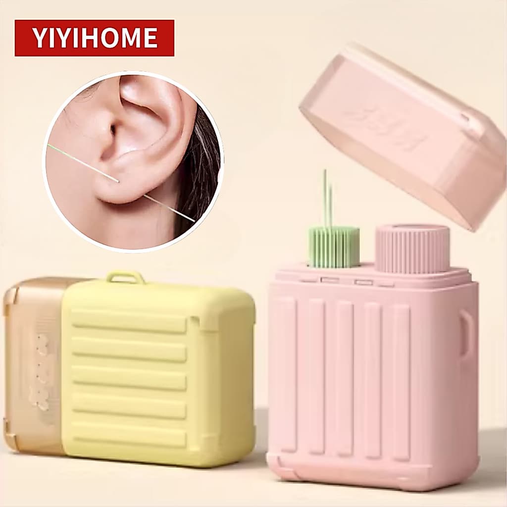 YIYIHOME ชุดทำความสะอาดรูหู 240 ชิ้น ด้ายเจาะหู ใช้แล้วทิ้ง อุปกรณ์ล้างหู ป้องกันการอุดตัน รูปที่ 1