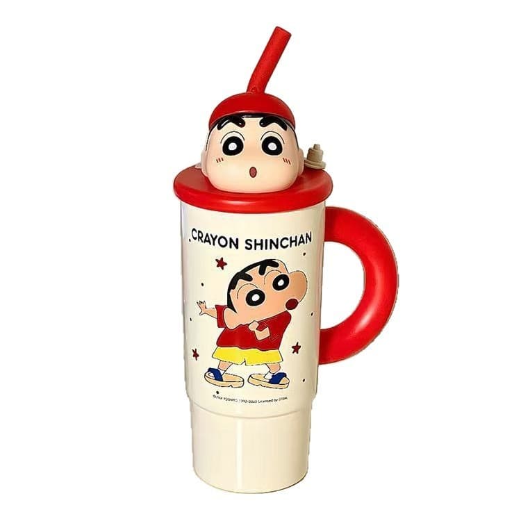 JPL9 Crayon Shin-Chan เดสก์ท็อป Ice Master ถ้วยพร้อมที่จับสาวมูลค่าสูงน่ารักการ์ตูนกระติกน้ําร้อนชาน้ําแยกถ้วยน้ํา รูปที่ 5