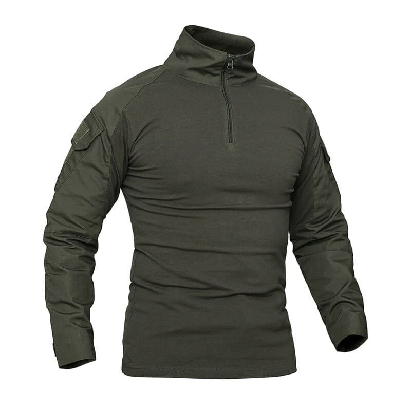 Outdoor T-Shirt Men Long Sleeve Camouflage Shirt Hiking Working Camo Long Sleeve T Shirt รูปที่ 5