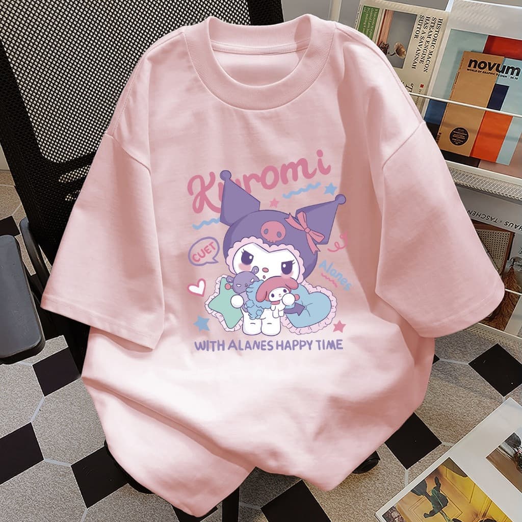 เสื้อสีชมพู BOOM เสื้อยืดผู้หญิงน่ารักๆ 100%Cotton สไตล์เกาหลี เหมาะสำหรับผู้หญิงและนักเรียน COD รูปที่ 3