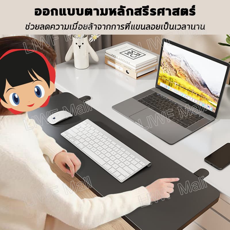 ที่วางคีย์บอร์ด พับได้ประหยัดพื้นที่ มั่นคงรับน้ำหนักได้ดี ถาดขยายโต๊ะ ไม่ต้องเจาะโต๊ะ สวยงามเงียบ รูปที่ 2