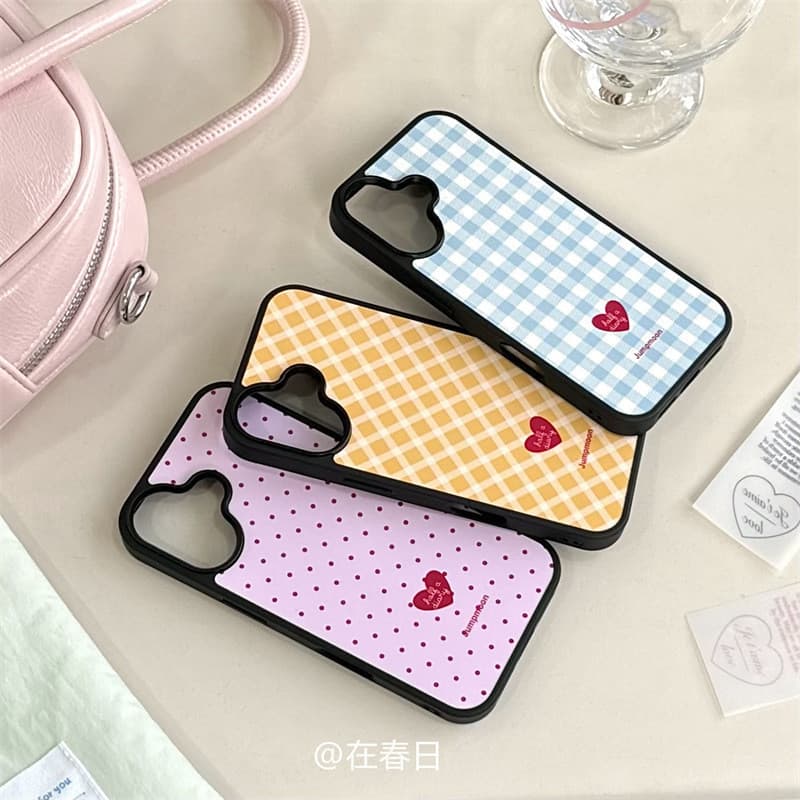 Simple ลายสก๊อตเคสโทรศัพท์ Drop-Resistant สําหรับ iPhone 16 Promax 15 Promax 11 12 13 14plus 15plus 16e 16plus 15pro รูปที่ 1