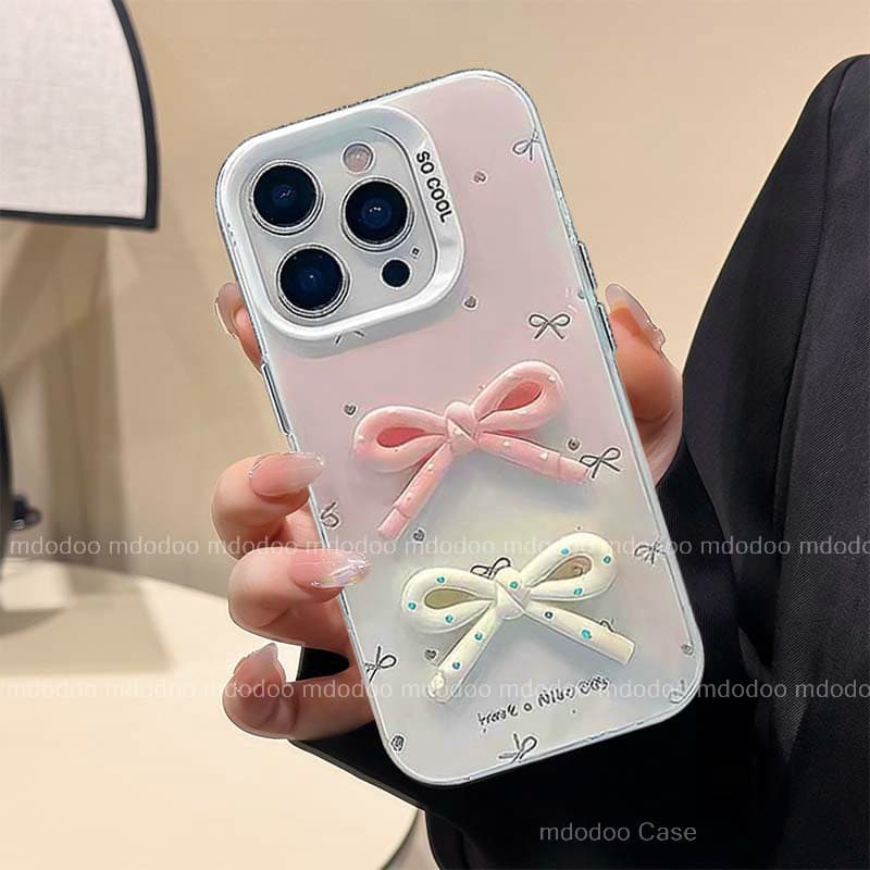 เคส For VIVO V70 V60 V50 V40 Lite V40E V30E V29E V27E S1 V30 Pro V29 V27 V25 5G V25E V23E V23 V20 V21E 4G Y200 Y100 X100 X90S X90 X80 Y78 Y27 Y36 S12 Macaron Gradient Color Three-dimensional Bow Shockproof Durable Large Frame Protection Phone Case YKC 88 รูปที่ 3