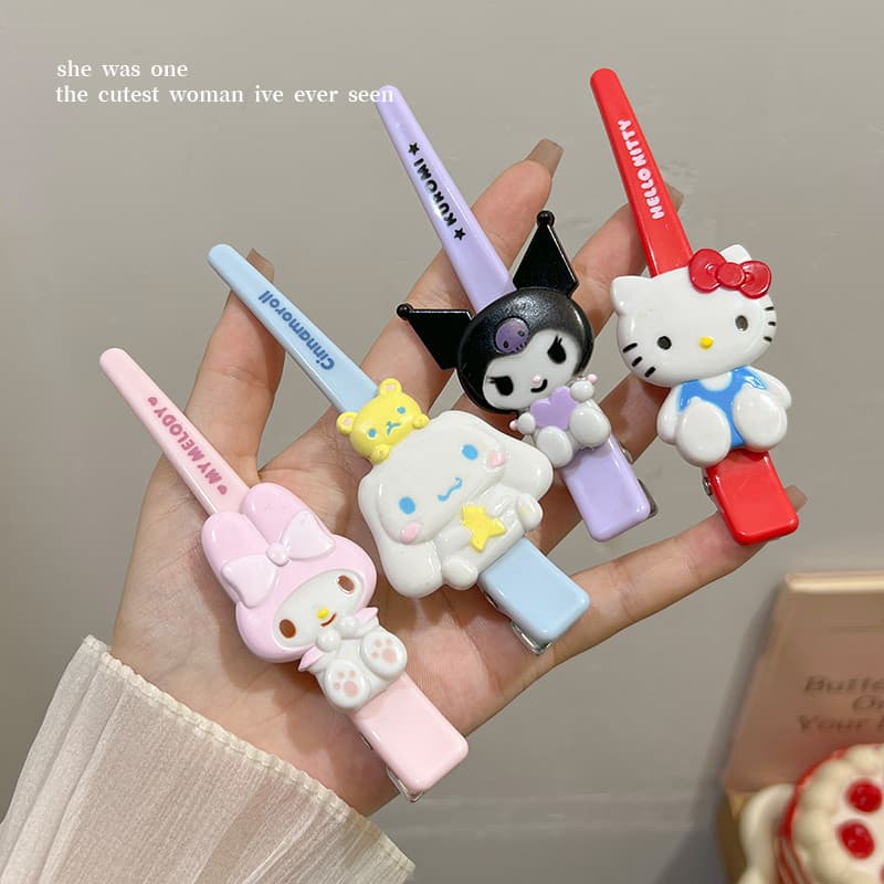 Hello Kitty กิ๊บติดผมขนาดใหญ่เครื่องประดับผมการ์ตูนน่ารักสําหรับเด็กผู้หญิง รูปที่ 2