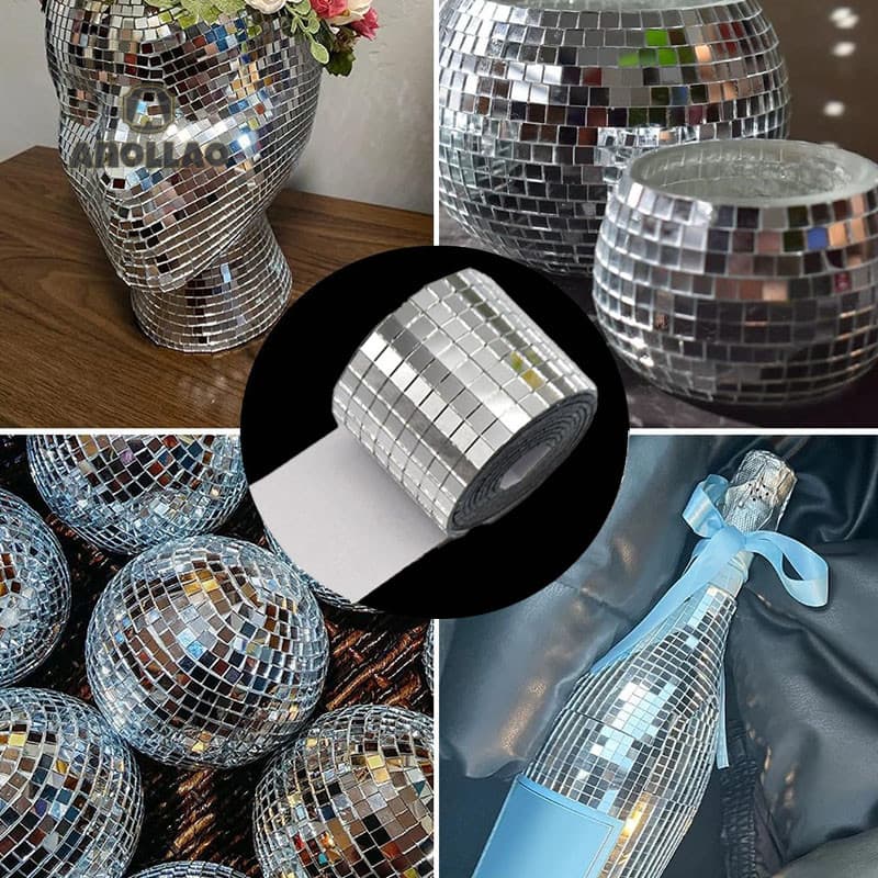 สติกเกอร์กระจกโมเสค อะคริลิค ทรงสี่เหลี่ยม มีกาวในตัว DIY สําหรับติดตกแต่งผนังบ้าน รูปที่ 1