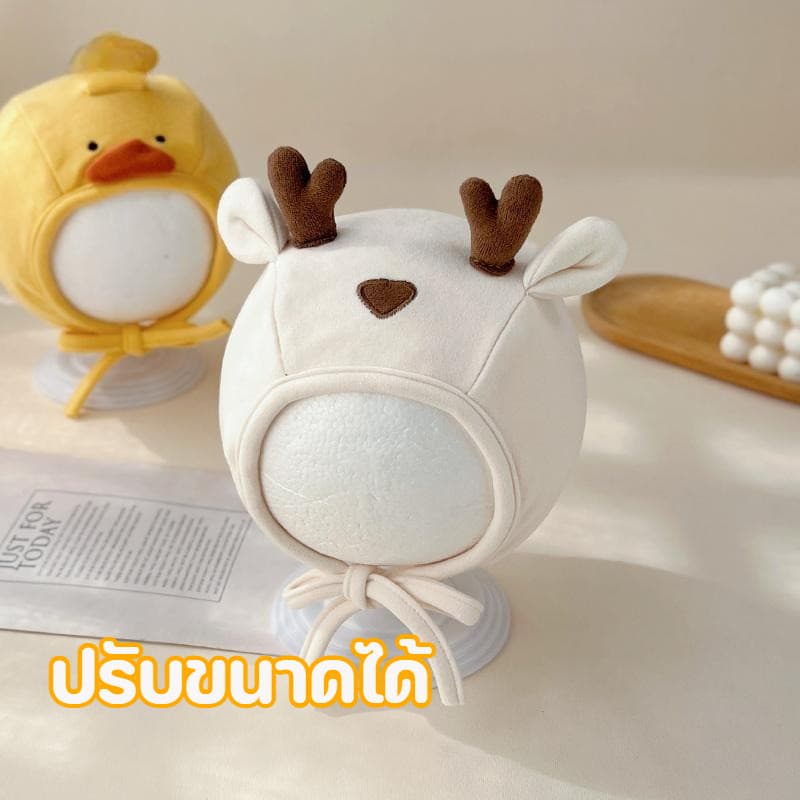 หมวกเด็กอ่อน หมวกป้องกันหูเด็ก รูปร่างสัตว์น่ารัก ศรีษะประมาณ 40-60CM นุ่มสบาย กันลม และอบอุ่น รูปที่ 7