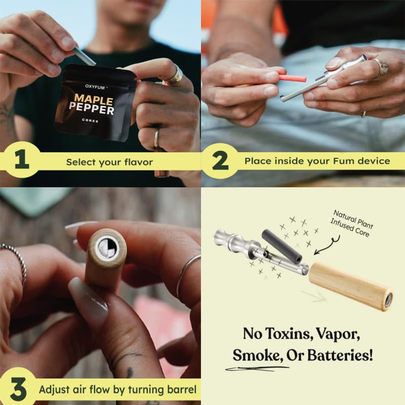 OXYFUM ที่ต้องการ Infused Essential Oil รสน้ํามันหอมระเหย Artifact อุปกรณ์ Air Inhaler Mouthpiece The Good Habita รูปที่ 6