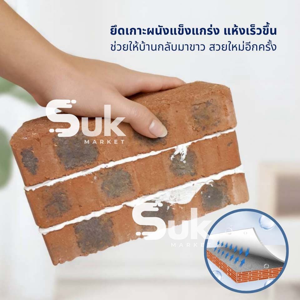 ครีมฉาบผนัง ครีมซ่อมผนัง ซ่อมรอยรั่ว ครีมซ่อมกำแพง กาวยาแนว ปูนร้าว สีโป้ว Wall Repair สีโป๊ว รูปที่ 5