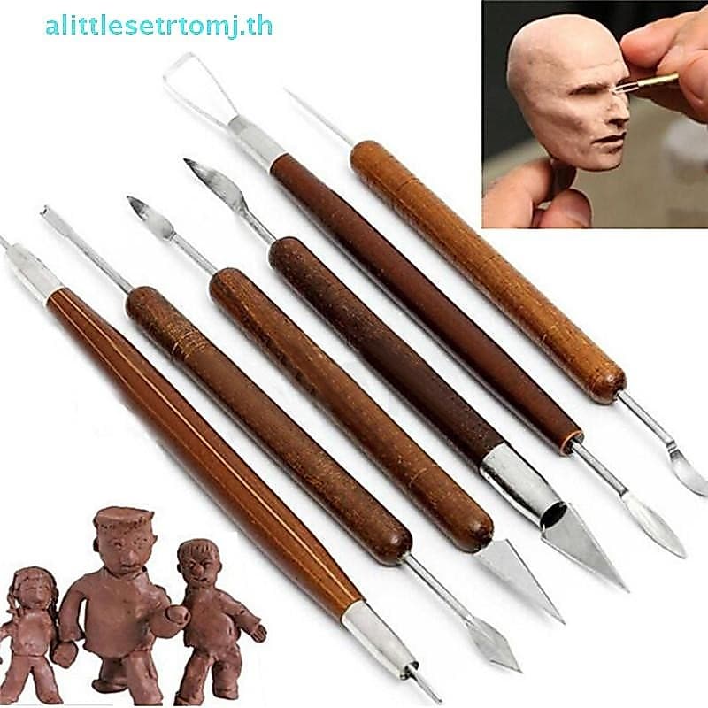 Alittlese 6 ชิ้น Clay Sculpting ขี้ผึ้งแกะสลักเครื่องปั้นดินเผา DIY เครื่องมือ Shapers Polymer Modeling ของขวัญ TH รูปที่ 1