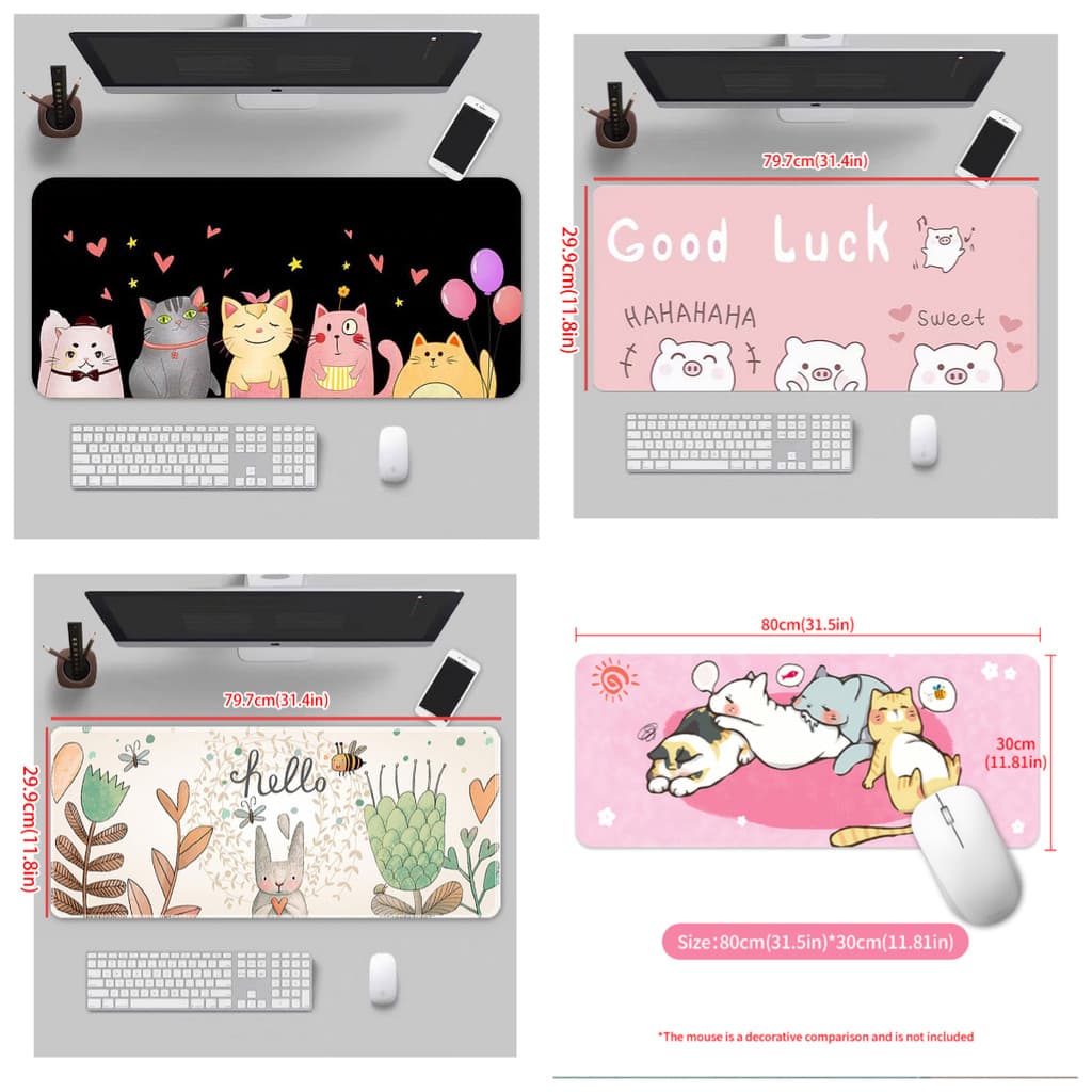 31"*11.8" แผ่นรองเม้าส์แผ่นรองเม้าส์ลายการ์ตูน Mouse Pad แผ่นรองเมาส์ ที่รองเมาส์ 80x30ซม. แผ่นรองเมาส์ขนาดใหญ่พิเศษ-XF รูปที่ 2