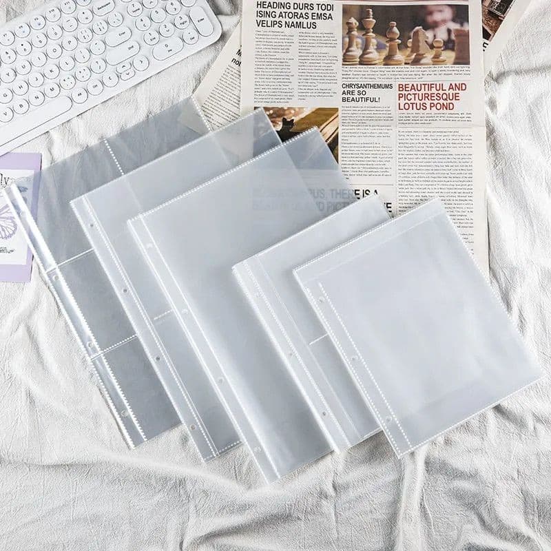 A4 Photocard Holder Clear Loose Leaf Photo Album Linings 1/2/3/4/6/8/9 กระเป๋าหน้าด้านใน Card Binder Collector Book รูปที่ 6