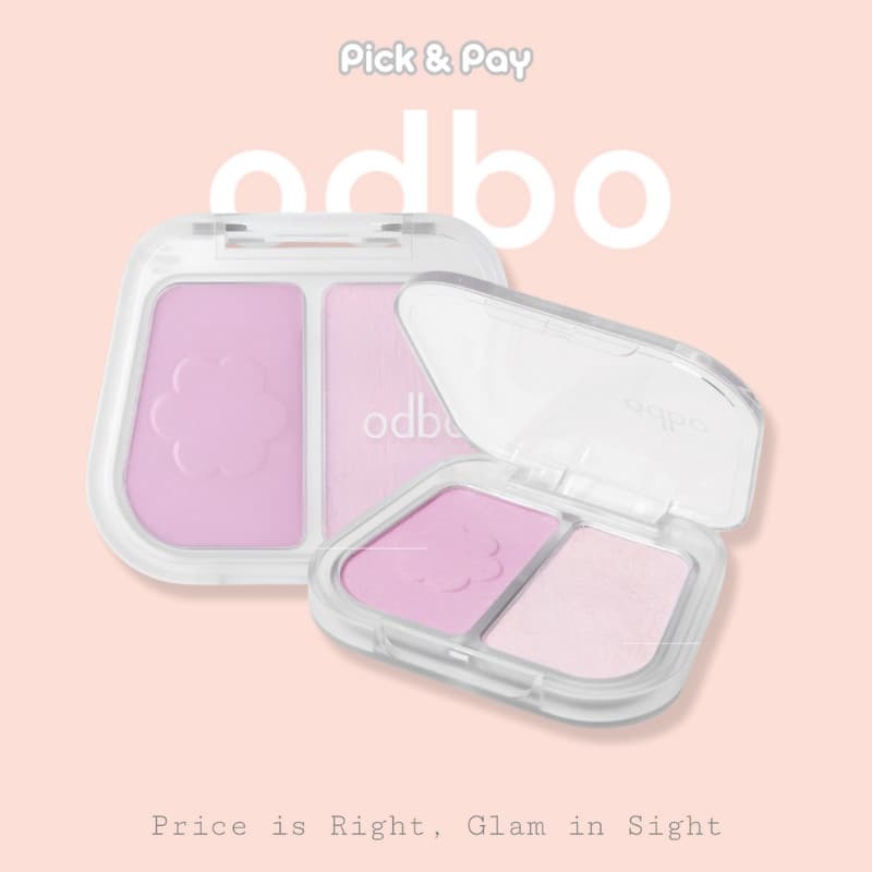 odbo Duo Fuse Blush & Highlight บลัชออน & ไฮไลท์เตอร์ เนื้อละเอียด เนียนนุ่ม รูปที่ 1