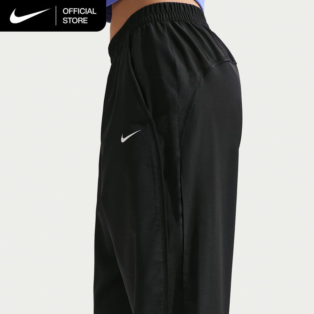 Nike Dri-FIT Women's One Mid-Rise Woven Pants - Black รูปที่ 2