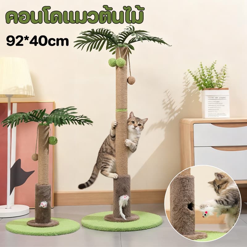 COD กรอบปีนแมว คอนโดแมวต้นไม้ ต้นไม้ใหญ่โครงปีนแมว ลับเล็บแมว ของเล่นแมว cat tree ซ่อนเร้น เซอร์ไพรส์ ทนต่อการสึกหรอ รูปที่ 1