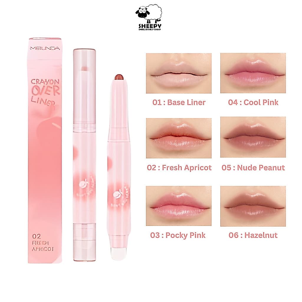 Meilinda Crayon Over Liner ลิปไลเนอร์ เขียนขอบปาก พร้อมแปรงเบลนด์ รูปที่ 1