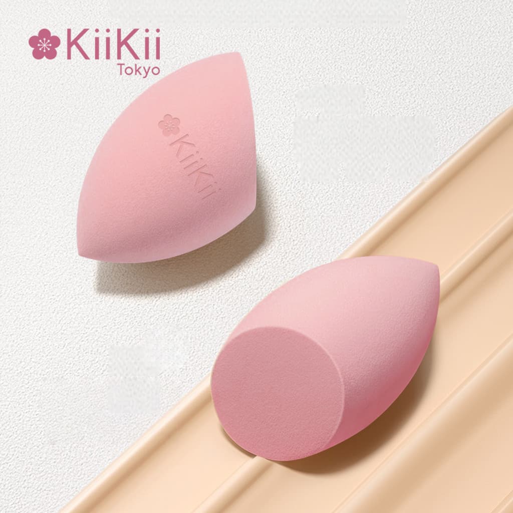 KiiKii พัฟแต่งหน้า ฟองน้ําแต่งหน้าไข่ เกลี่ยรองพื้น ใช้ได้ทั้งแห้งและเปียก แบบตัดเฉียง รูปที่ 8