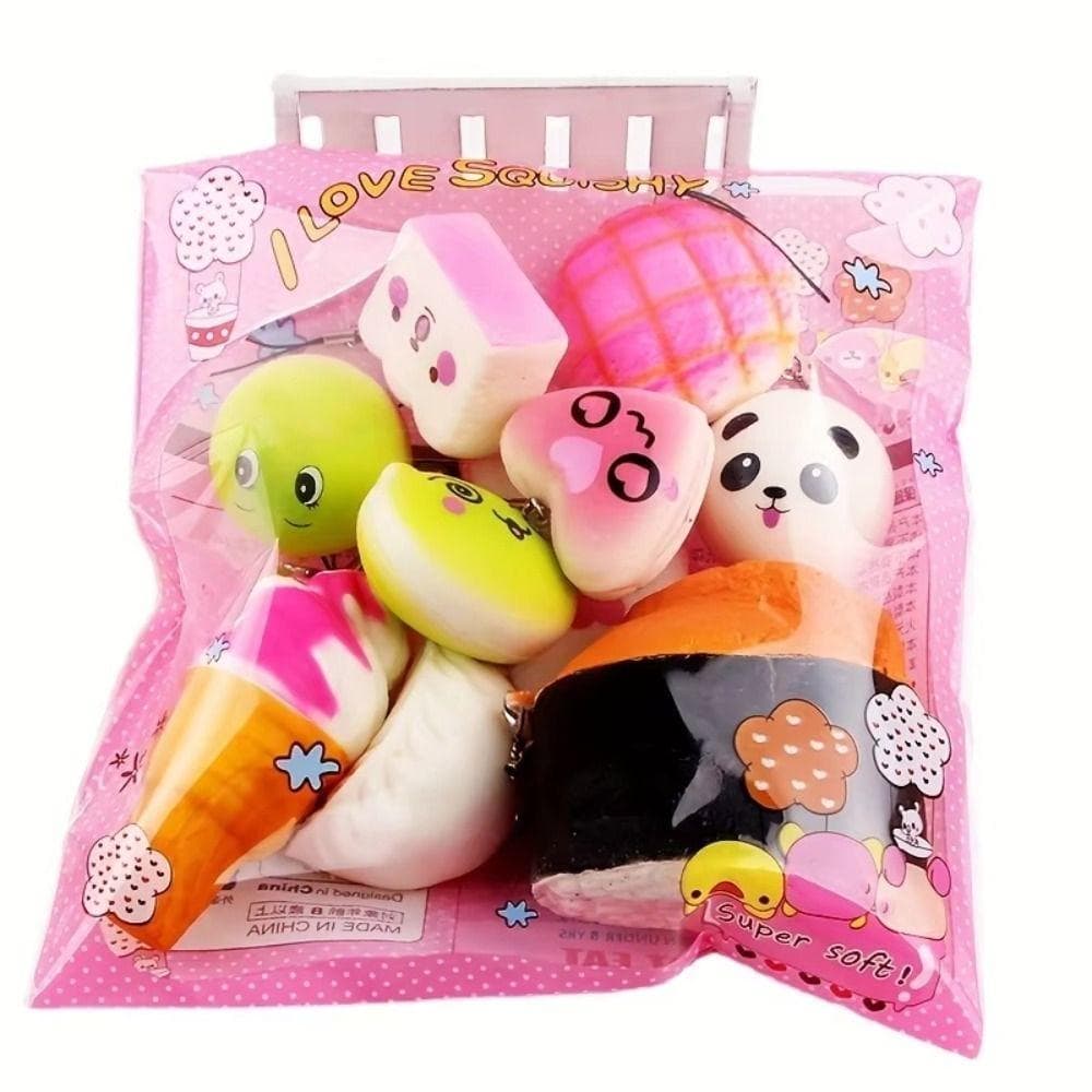 MIRAGE Squishes ของเล่น,พวงกุญแจน่ารักสายคล้องโทรศัพท์มือถือของเล่นขนมปังนุ่ม,ของขวัญวันเกิดแกล้งเล่นอาหารมินิขนาด Kawaii บีบเค้กเด็กของขวัญ รูปที่ 5