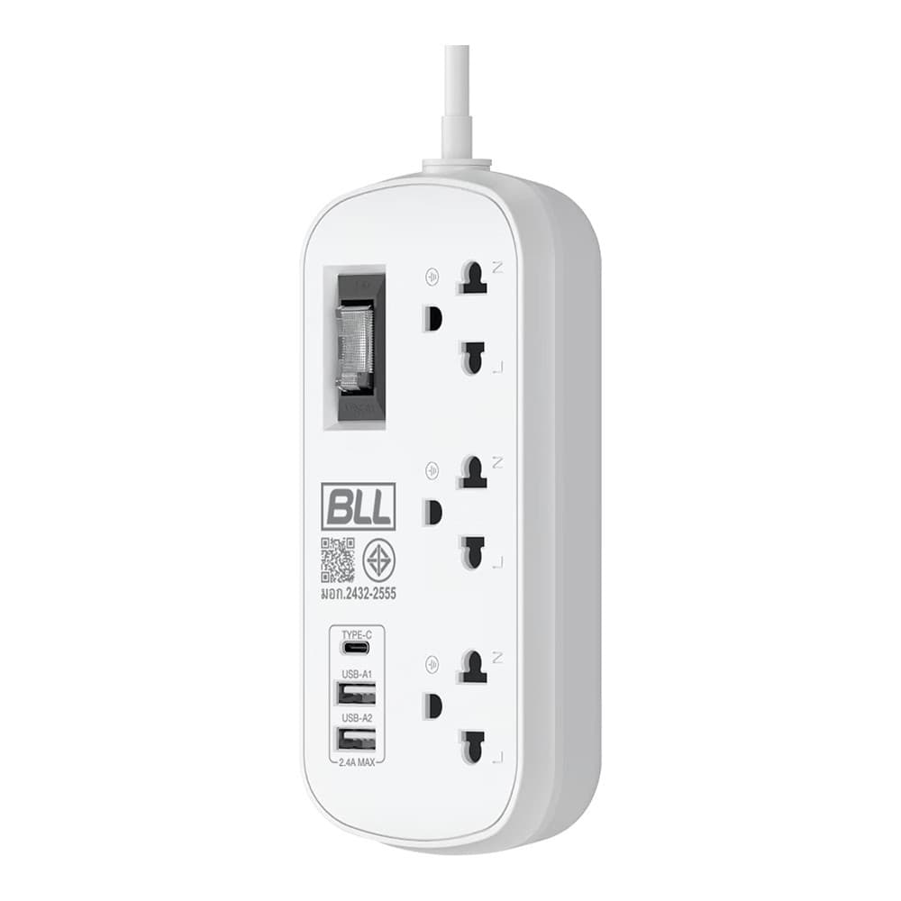BLL รวมรางปลั๊กไฟราง 3 หัว B50/WH / B53WH / B76WH / B54WH รูปที่ 7