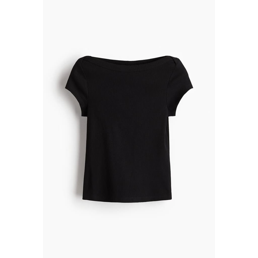 H&M เสื้อท็อปทรงเรือแบบมีริบบิ้น ผู้หญิง 1296056_2 รูปที่ 7