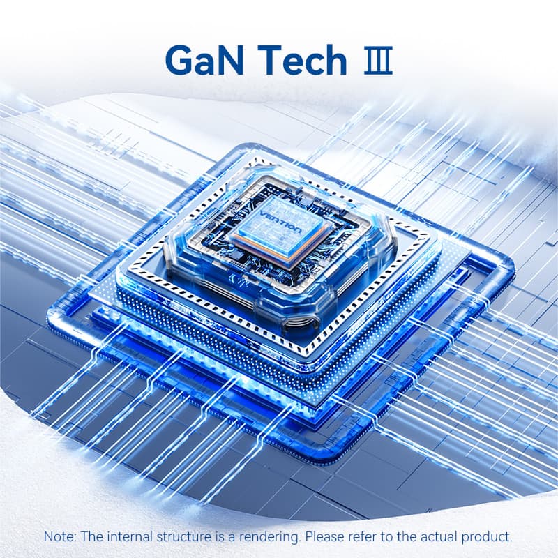 Vention 30W GaN Charger USB C Charger PD + USB 2 พอร์ตอะแดปเตอร์ชาร์จพร้อม QC4.0 PD USB typec Fast Charger US Plug Charger สําหรับ Samsung Android รูปที่ 2