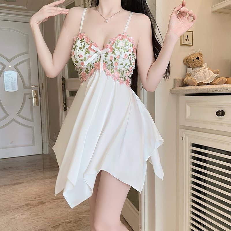 LOVE NIGHT ชุดนอนสายเดี่ยว เดรส ชุดนอนผู้หญิง งานน่ารัก เซ็กซี่เบาๆ M-5XL | 40-100กก. L-1413 รูปที่ 5