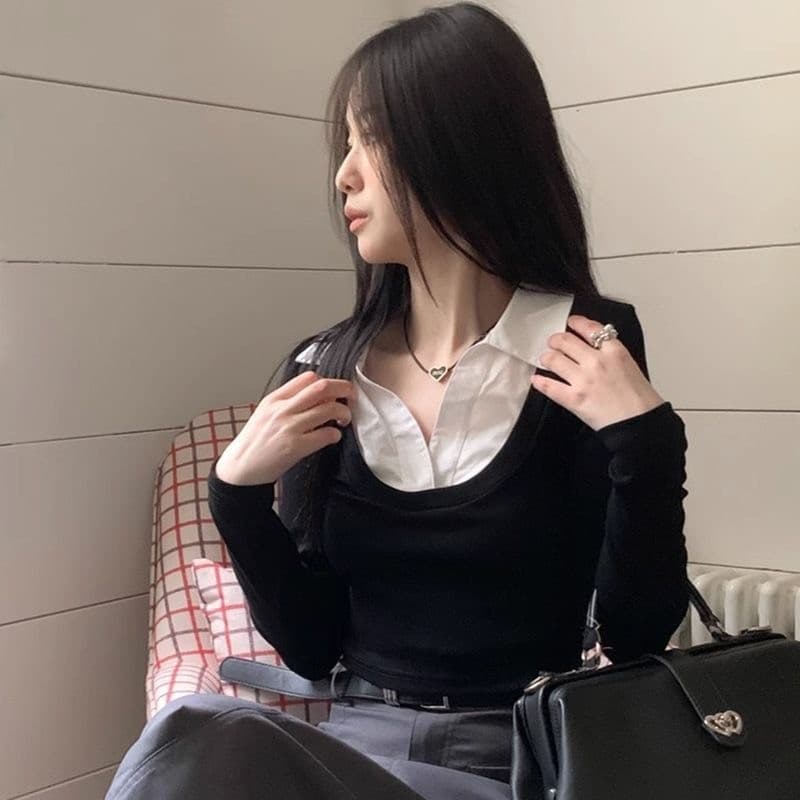 Novva จากไทย ดีเทลคอปกาม ดีเทลคอปก เสื้อแฟชั่นผู้หญิง เสื้อเบลาส์ผู้หญิง คอปก สไตล์เกาหลี รูปที่ 8