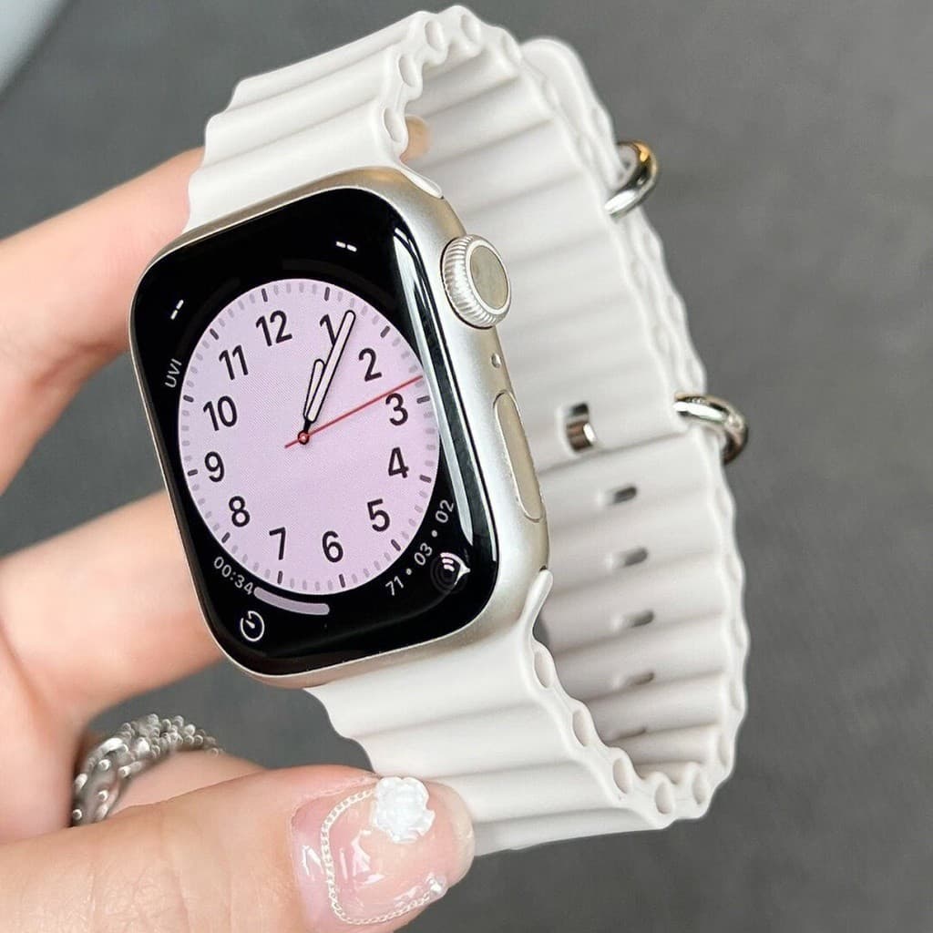 สายรัดซิลิโคนสำหรับ for IWatch Apple Watch Ultra / SE 3 2 Series 11 10 9 8 7 6 5 4 49 46 45 44 42 41 38 มม รูปที่ 4