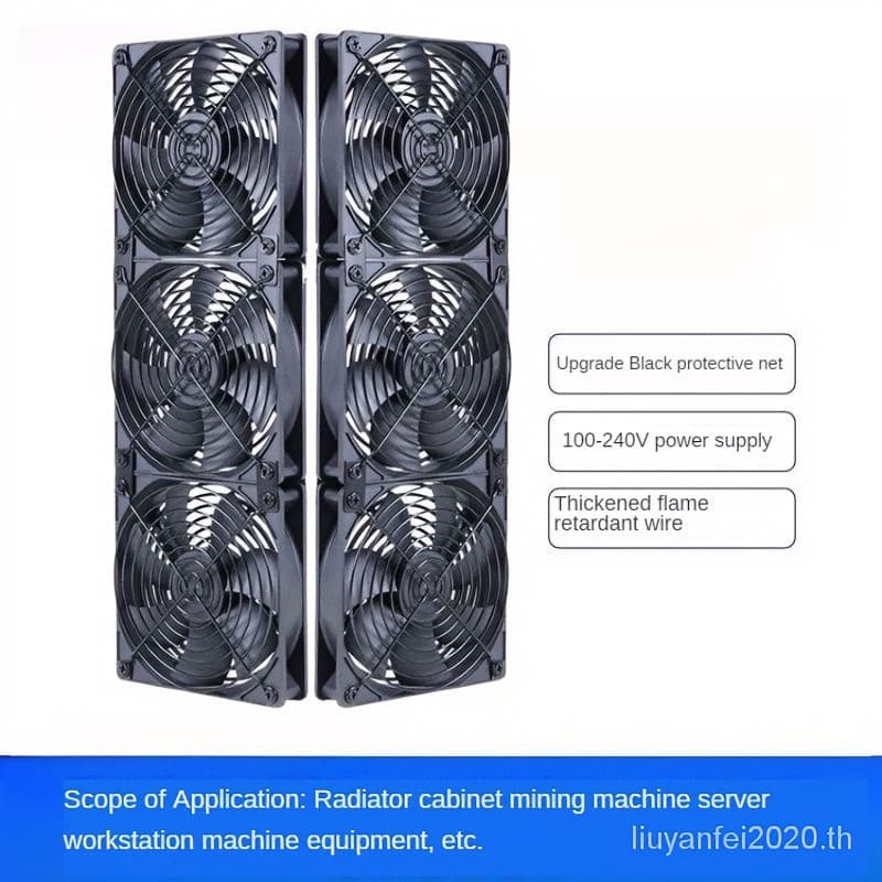 พัดลมระบายความร้อน ความเร็วสูง พัดลมระบาย cooling fan 220v 12 ซม. SLQ4 รูปที่ 2