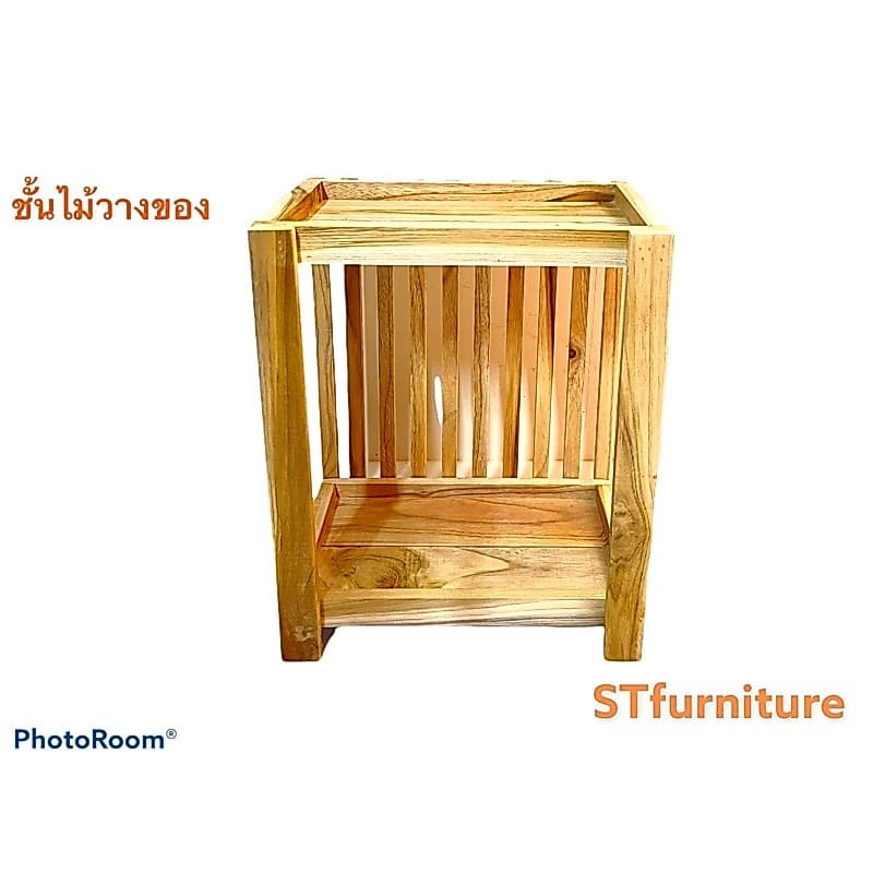 ชั้นไม้สัก2ถาดขนาด19*27*33ซม. รูปที่ 1