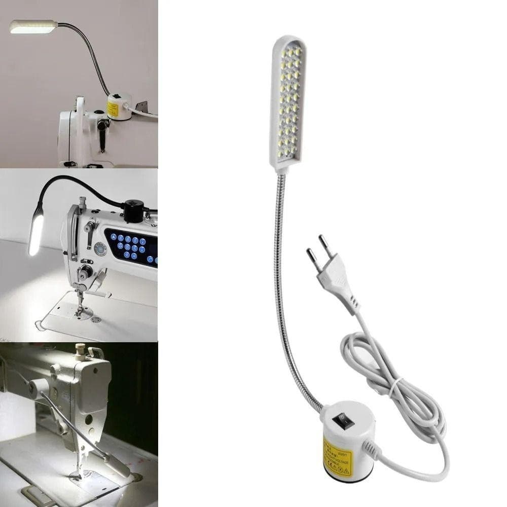 OilStars จัดส่งในประเทศไทย 30 LED จักรเย็บผ้าอุตสาหกรรม Lighg โคมไฟเสื้อผ้าอุปกรณ์เสริมไฟทํางาน 360° คอห่านแบบยืดหยุ่น รูปที่ 2