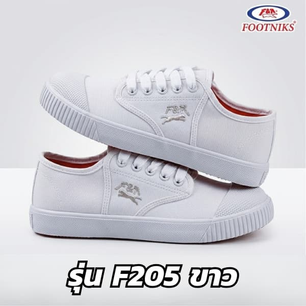 ลูกค้าใหม่ 1 บาท Footniks รองเท้าผ้าใบนักเรีย รุ่นT09-F205 คุณภาพเทียบ Gold city ไซส์ 31-45 รูปที่ 6