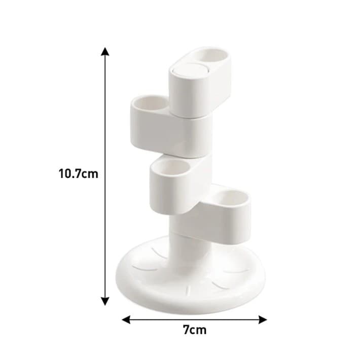 HOME360° ที่ใส่แปรงสีฟันหมุนได้, ออแกไนเซอร์ตั้งโต๊ะ, ชั้นเก็บแปรงสีฟัน, ที่เก็บปากกาแปรงแต่งหน้า อุปกรณ์ห้องน้ํา รูปที่ 8