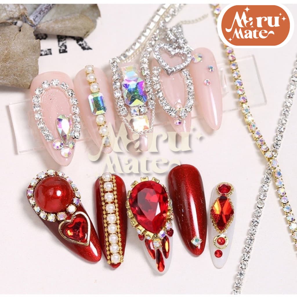 โซ่เพชร เพชรเส้น โซ่คริสตัล เพชรแต่งเล็บ สําหรับตกแต่งเล็บ DIY สําหรับเย็บผ้า สําหรับทําเครื่องประดับ โซ่เพช... รูปที่ 6