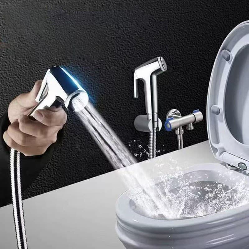 ZJ HOME หัวฉีดชำระแบบสะโพก สายฉีดชำระ ชุดสายฉีดชำระ 1.2 ม. หัวฉีดชำระพร้อมท่อเหล็ก หัวฉีดชำระแบบสะโพก รูปที่ 1