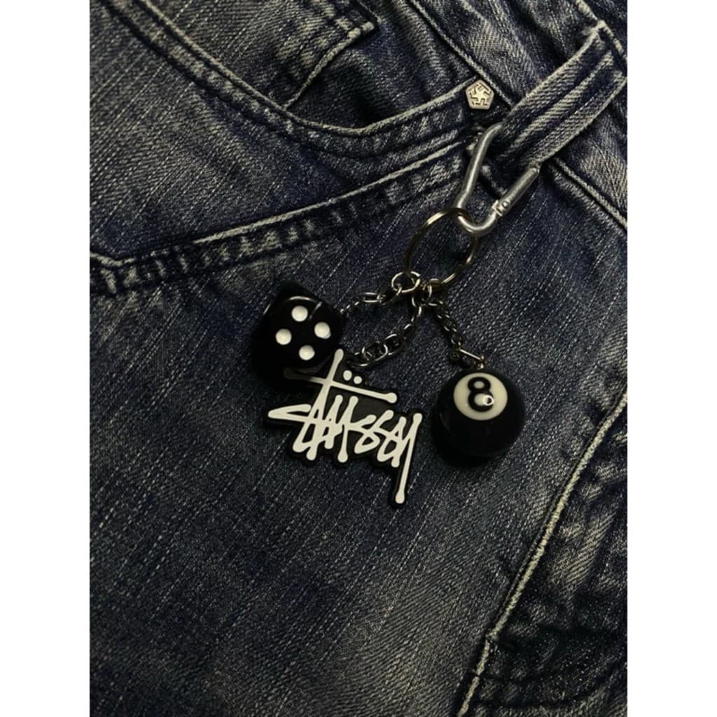 Stussy พวงกุญแจ Lanyard สําหรับ AirPods TWS หูฟังไร้สายบลูทูธป้องกันกรณีจี้อุปกรณ์เสริม รูปที่ 9