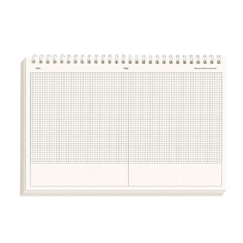 LONTIME Coil Notebook, Thicken Paper Grid/เส้นแนวนอน B5 Notepad, Practical Partition Design Mind Pad School Office รูปที่ 4