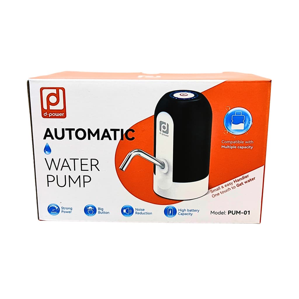 D-Power เครื่องกดน้ำอัตโนมัติ รุ่น PUM-01 เครื่องปั๊มน้ําดื่ม กดน้ําอัตโนมัติ สะดวก ใช้งานง่าย ประกัน 1 ปี รูปที่ 1