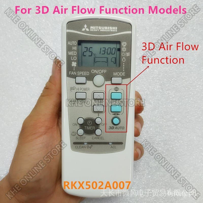 100% Mitsubishi Heavy Industries Air Con รีโมทคอนโทรล RKX502A007B/RKX502A007 รูปที่ 2