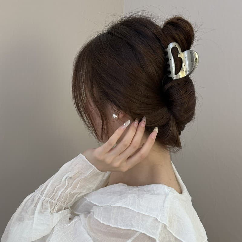 คลิปลําผม Elegant Grey Spot 10 สี สำหรับผู้หญิง รูปที่ 4
