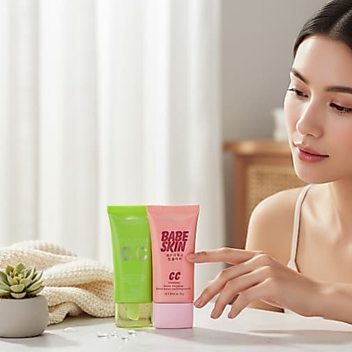CC Cream Skin Care to be a beautiful girl สีเขียว และ สีชมพู 40 ml. รูปที่ 1