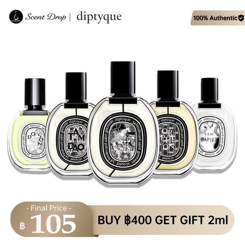น้ําหอมแท้ 100%Diptyque L'Eau Papier EDT/Fleur de Peau Eau de Parfum EDP 2ml/5ml/10ml น้ําหอมพกพา ติดทนนาน รูปที่ 1