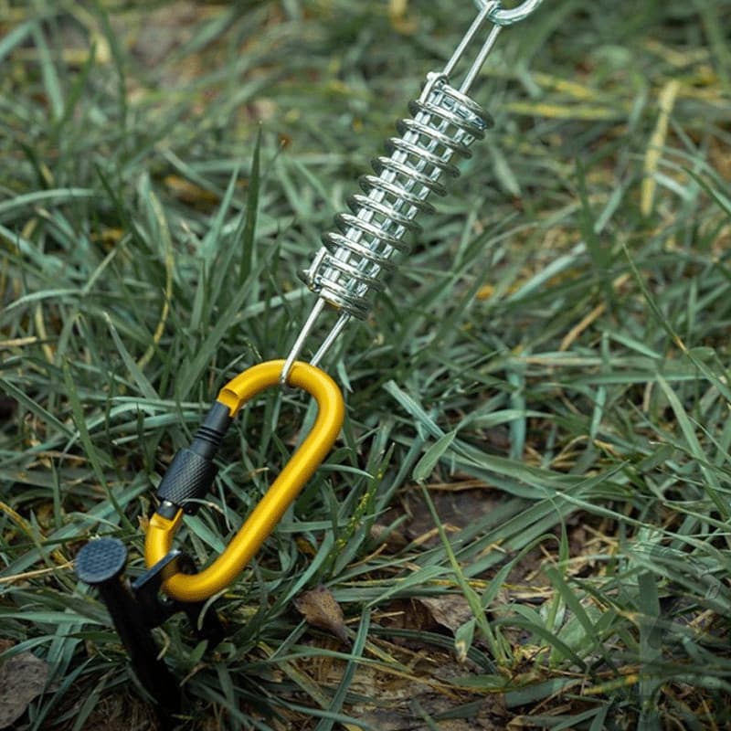 สปริงกันกระชาก Tent Spring Buckle สปริง ความเหนียวดี ความสะดวกในการใช้งาน วัสดุแข็ง สำหรับรั้งเชือกเต็นท์กันสะบัด รูปที่ 7