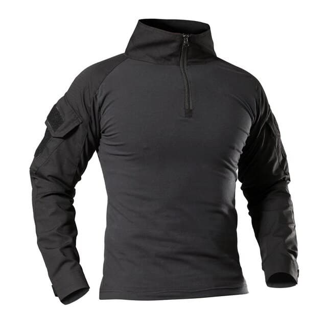 Outdoor T-Shirt Men Long Sleeve Camouflage Shirt Hiking Working Camo Long Sleeve T Shirt รูปที่ 7