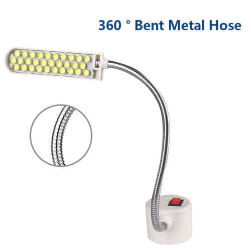 OilStars จัดส่งในประเทศไทย 30 LED จักรเย็บผ้าอุตสาหกรรม Lighg โคมไฟเสื้อผ้าอุปกรณ์เสริมไฟทํางาน 360° คอห่านแบบยืดหยุ่น รูปที่ 3
