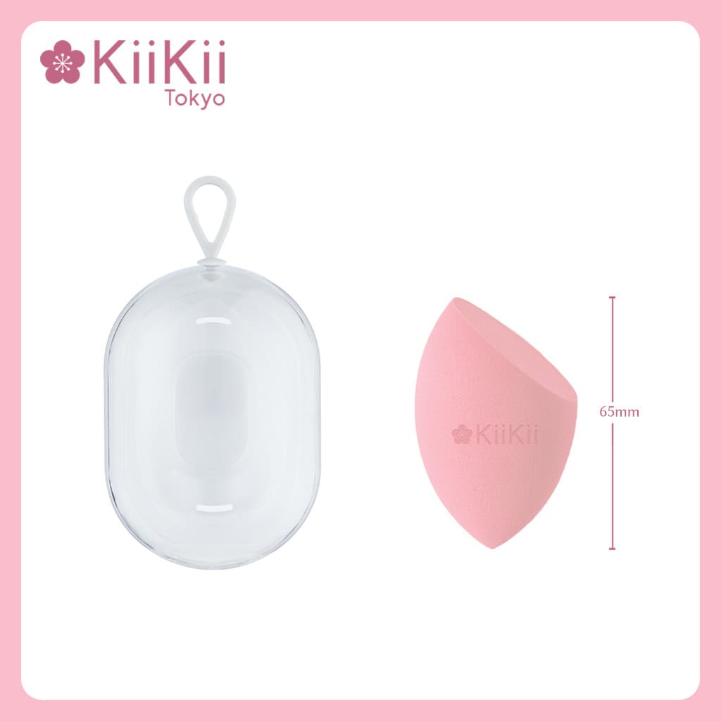 KiiKii พัฟแต่งหน้า ฟองน้ําแต่งหน้าไข่ เกลี่ยรองพื้น ใช้ได้ทั้งแห้งและเปียก แบบตัดเฉียง รูปที่ 9
