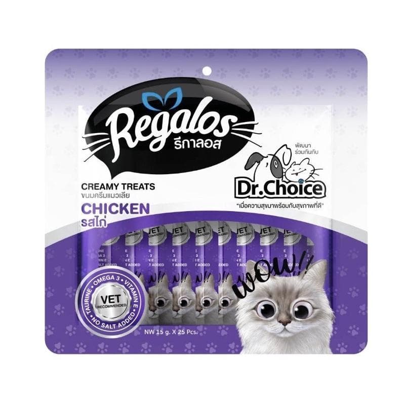 ขนมแมวเลีย Regalos X Dr.Choice สุขภาพดี ขนาด 15g x 25 ซอง รูปที่ 7